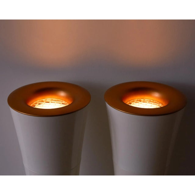 White 1980s Ikea Attributed Postmodern "Fackla" Floor Lamps - a Pair For Sale - Image 8 of 9