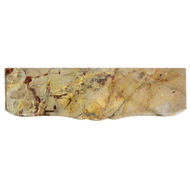 Mid 19th Century Louis XV Style Sarrancolin Framboise Marble Mantelpiece For Sale - Image 5 of 6