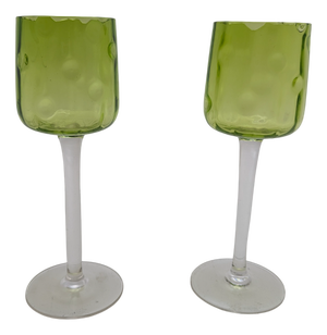 Meteor Wine Glasses by Koloman Moser for the Wiener Werkstätte, 1900, Set of 2
