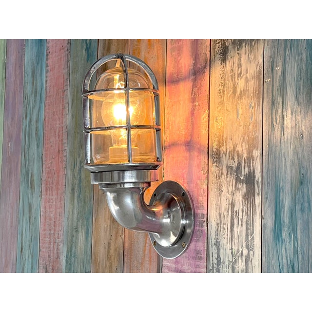Nautical Maritime Aluminium Light Passageway Bulkhead Ship Industrial Vintage Navigation Restaurant Cafe Outdoor Indoor...