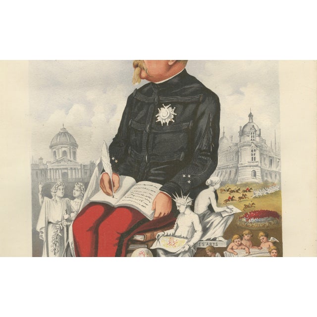 Late 19th Century After A. Bisetsky, Monseigneur the Duke of Aumale, French Caricature, 1884, Chromolithograph For Sale - Image 5 of 10