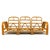 Mid-Century Modern Ficks Reed Three Strand Rattan "Angles" Three Piece Sofa For Sale - Image 3 of 12