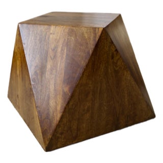 Artisan Furniture Chestnut Abstract End Table For Sale