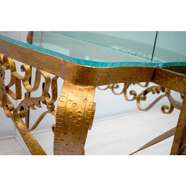 Italian Mirrored Glass and Wrought Iron Dressing Table by Pier Luigi Colli, 1950s For Sale - Image 13 of 17