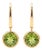 Natural Peridot Drop Earrings - Gemstone Dangle Earrings, Minimalist Bezel Birthstone Jewelry - A Pair For Sale