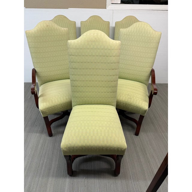 Design Plus Gallery presents a Set of Six Dining Chairs from the San Francisco Design Center. the complete set offers two...