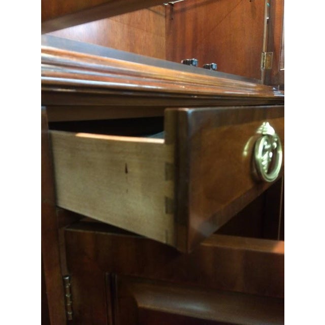 Wood Vintage China Cabinet, Henredon Furniture For Sale - Image 7 of 17