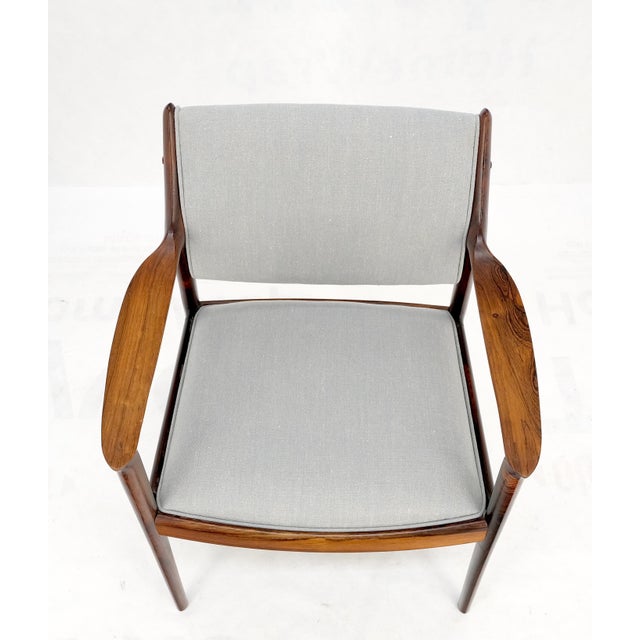 Solid Rosewood New Upholstery Danish Mid-Century Modern Side Office Desk Chair For Sale - Image 12 of 12