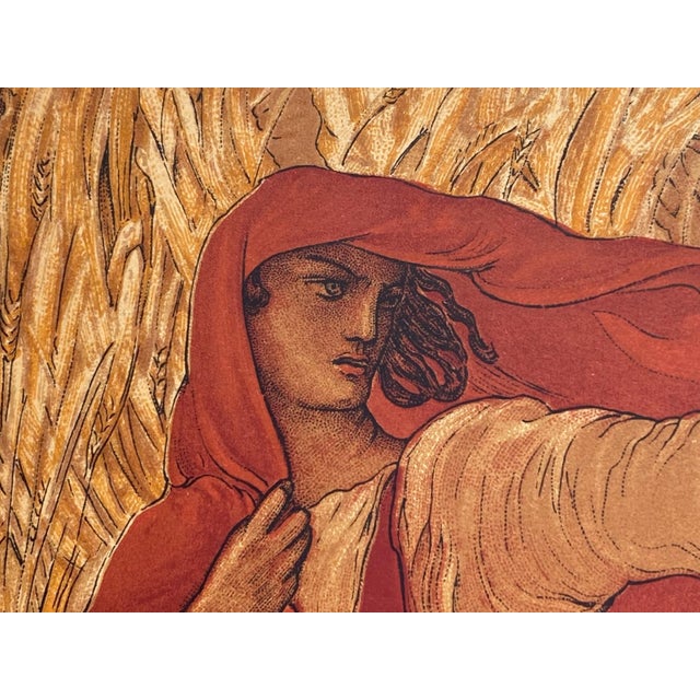 Beige Adolfo De Carolis, Iorio's Daughter, Original Lithograph, 1914, Framed For Sale - Image 8 of 13