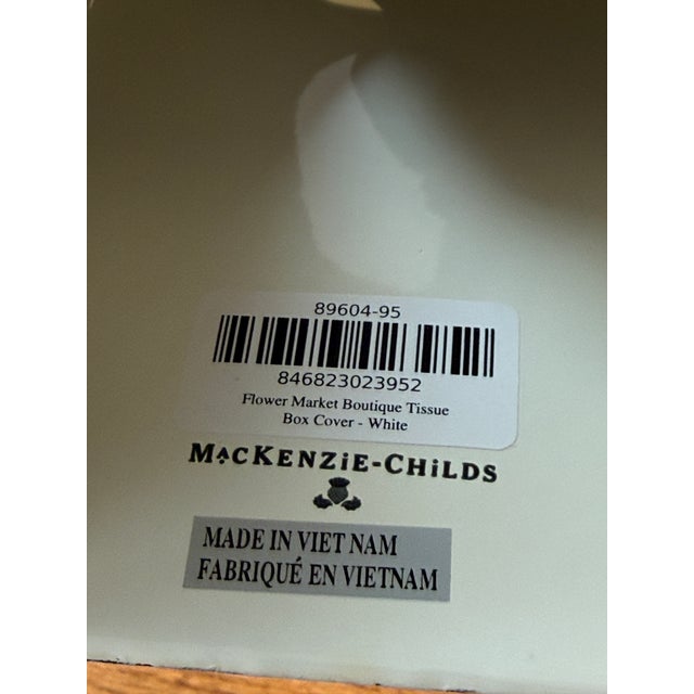 Mackenzie Childs Mackenzie Childs Flower Market Boutique Tissue Box + Waste Basket For Sale - Image 4 of 12