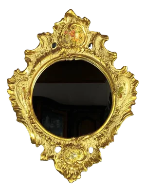 French Empire Style Mirror with Porcelain Frame, 1950s