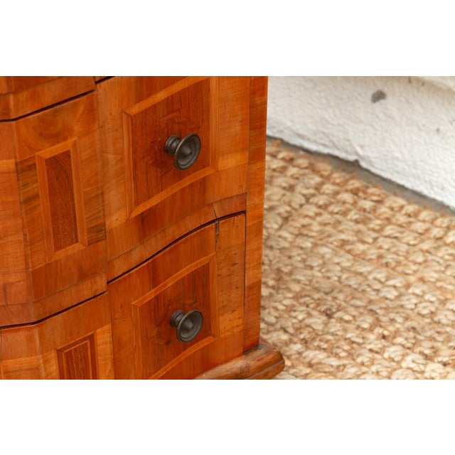 Mid Century Italian Serpentine Walnut Small Dresser For Sale - Image 4 of 11