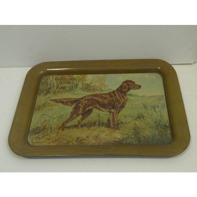 1920 Vintage "Irish Setter" Serving Tray Chairish