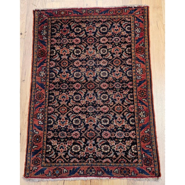 "An exquisite early 20th century Persian Sarouk Farahan rug in a compact scatter format — a rare opportunity to acquire a...
