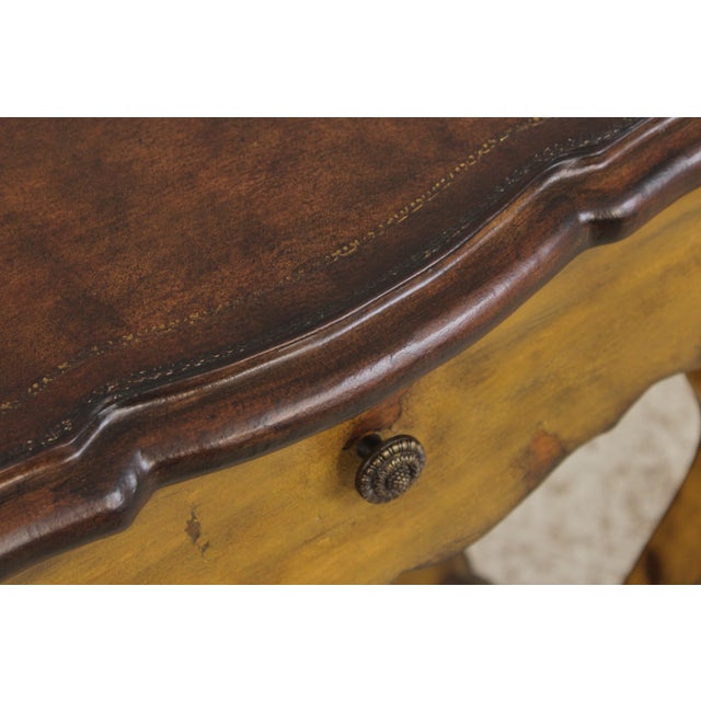 Maitland Smith Leather Top Table Nightstand For Sale In Philadelphia - Image 6 of 18