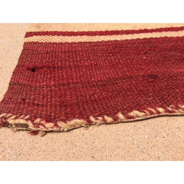 Mid 20th Century Moroccan Flat-Weave Vintage Rug For Sale In Palm Springs - Image 6 of 11