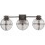 Gracie Triple Sconce in Bronze with Clear Glass Designer: Chapman & Myers Height: 8.75" Extension: 8.25" Backplate: 4.25"...