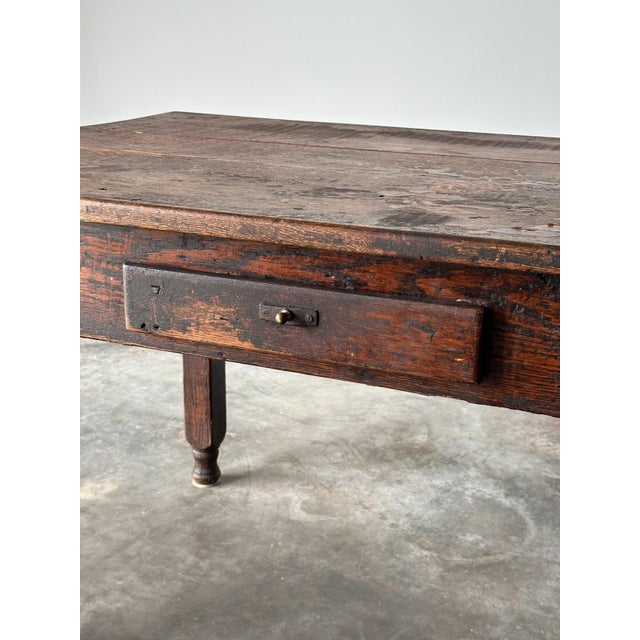 Antique American Country Store Oak General Table, Late 19th Century For Sale - Image 10 of 18