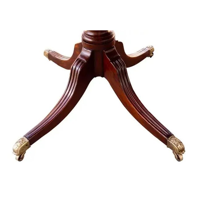 Regency Four Pedestal Mahogany Dining Table For Sale - Image 10 of 13
