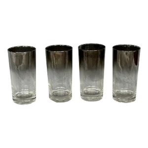 Silver Fade Mid Century Highball Glasses