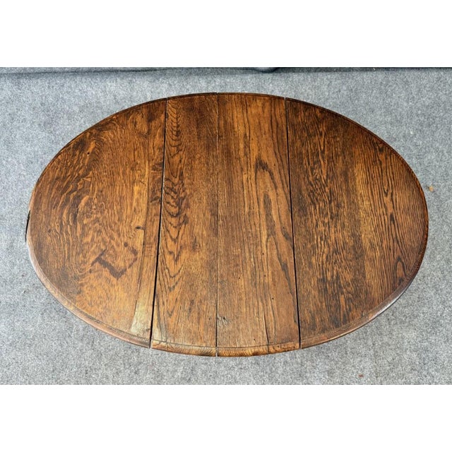 Early 1800’s English Oak Oak Drop Side Table For Sale - Image 12 of 14