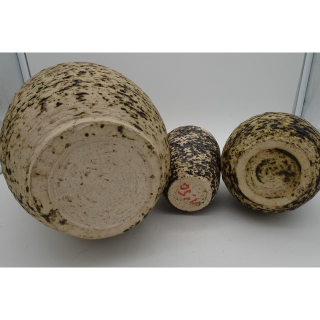 Dutch Ceramic Birch Bark Series Vase from Pieter Groeneveldt, 1960s, Set of 3 For Sale - Image 11 of 12