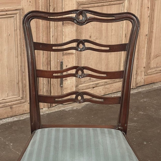 Set of 10 Edwardian Mahogany Dining Chairs Includes 2 Armchairs For Sale - Image 15 of 18