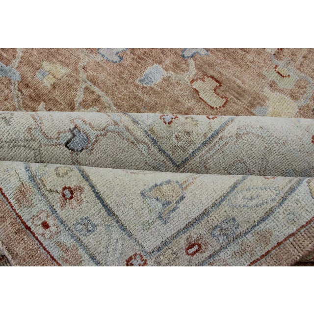 Large Oushak Rug by Keivan Woven Arts 11'11 X 14'10 For Sale - Image 9 of 11