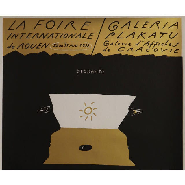Illustration 1992 Polish Exhibition Poster, "Pologne à L'Affiche" at the Foire Internationale De Rouen - Kalarus For Sale - Image 3 of 4