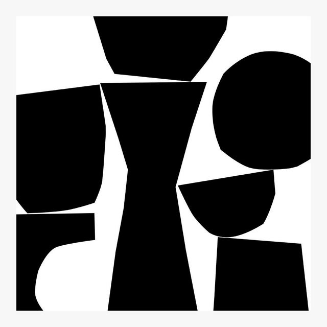 Contemporary Cocktail Party in Black and White Fine Art Print 36" X 36" by Liz Roache For Sale - Image 3 of 5