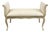 20th C French Louis XV Style Off-White & Beige Upholstered Bench or Window Seat For Sale