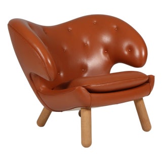 Danish Pelikan Lounge Chair with Oak Legs by Finn Juhl, 1940s For Sale