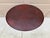 Brown 1930s Regency-Style Mahogany Oval Side Table With Cross-Stretcher Base For Sale - Image 8 of 11