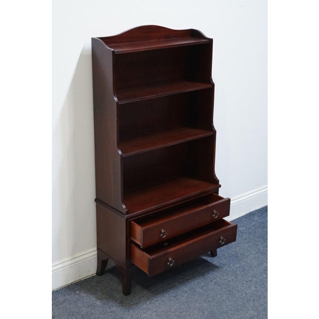 Wood H L Hubbell Solid Mahogany Traditional Style 24" Petite Bookcase For Sale - Image 7 of 12