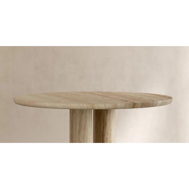 Roman Dining Table II in Classico Alabastrino Travertine by Paloma Editions For Sale - Image 6 of 7
