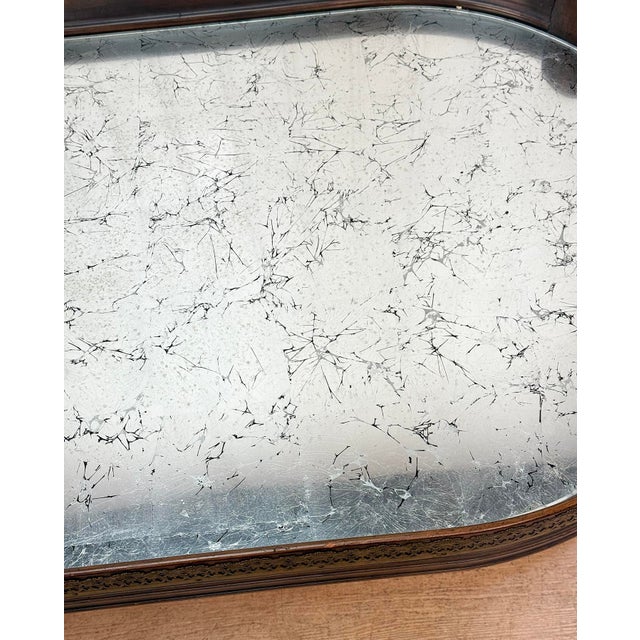 Vintage Neoclassical Mahogany Mirrored Oval Surtout De Coffee Table For Sale - Image 11 of 13
