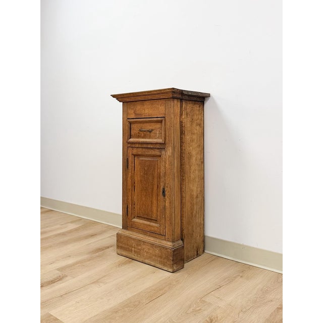 Early 20th Century Antique Pedestal Primitive Rustic Provincial European Wood Display Stand For Sale - Image 5 of 13