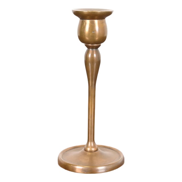 Tiffany Studios New York Bronze Candlestick, Circa 1910 For Sale