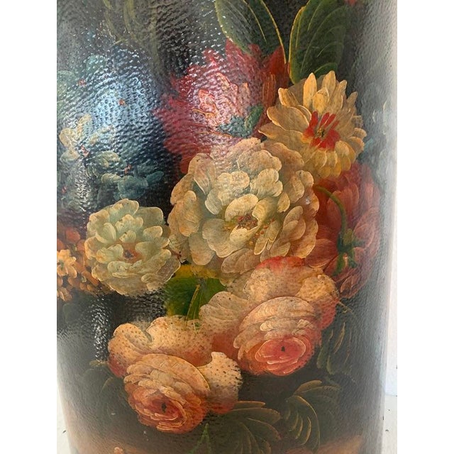 Brown Half-Moon Painted Storage Box, 1970s For Sale - Image 8 of 11