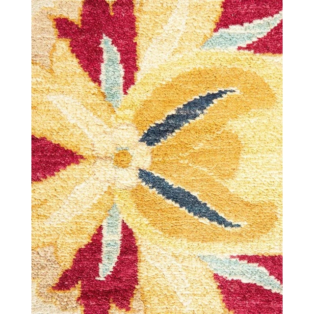 Traditional Mogul, One-of-a-Kind Hand-Knotted Area Rug in Ivory, 8' 1" x 9' 6" For Sale - Image 3 of 8