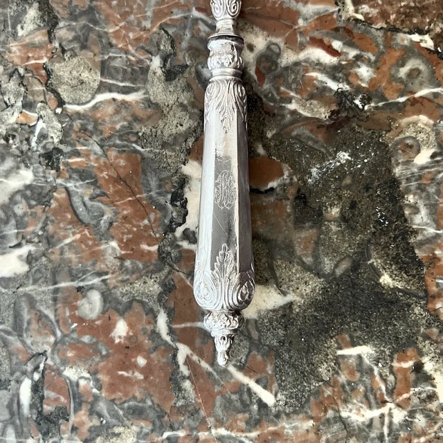 Louis XV Oyster Forks in Silver & Filled Silver, France, 1890s For Sale - Image 4 of 10