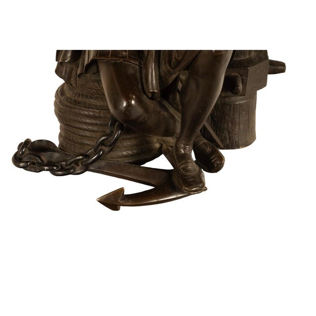 Fine Antique French School Bronze Sculpture Statue of Christopher Columbus 1870 For Sale - Image 16 of 16