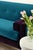 Early 21st Century Custom Reimagined 88" Mid-Century Modern Style Two-Tone Teal Velvet and Dark Purple Mohair Sofa For Sale - Image 5 of 7