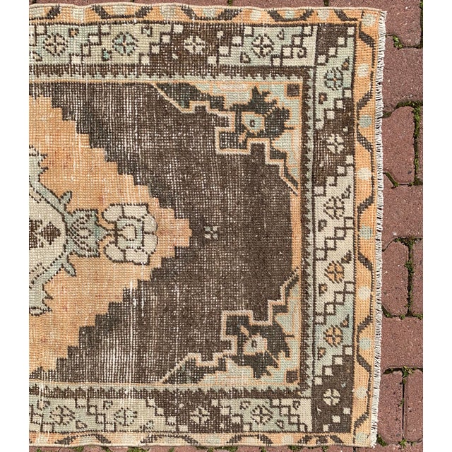 Textile 1970s Turkish Medallion Hand Knotted Rug For Sale - Image 7 of 11