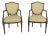 1990s Shield Back Style Upholstered Arm Chairs - Pair For Sale