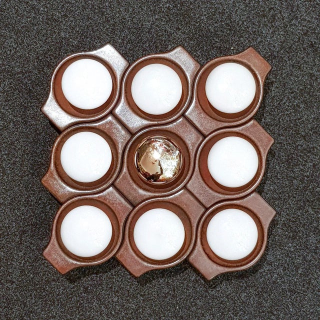 Mid-Century Modern Mid-Century Wall Light or Ceiling Lamp in Brown Ceramic by Cari Zalloni for Leola, 1960s For Sale - Image 3 of 16