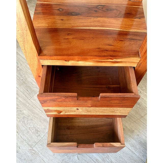 Sagebrook Home Teakwood Slanted Shelving 71” Tall | Chairish