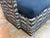 Textile Bernhardt Interiors Marcourt Custom Navy Ikat Fabric Banquette For Sale - Image 7 of 12