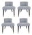 Thomas Pheasant for Baker Modern Gray Bristol Dining Chairs Set of 4 For Sale
