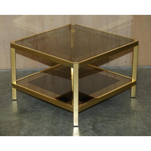 Mid-Century Modern Brass and Glass Side Tables, 1960, Set of 2 For Sale - Image 11 of 18